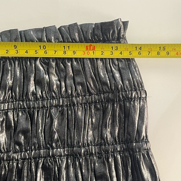 Current Air Metallic Tiered Pleated Skirt Anthropolgie - Picture 7 of 10